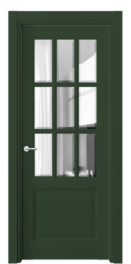 Дверь межкомнатная 6312 Хромовый зелёный RAL 6020. Цвет RAL Хромовый зелёный RAL 6020. Материал Гладкая эмаль. Коллекция Тоскана Грильято. Картинка.